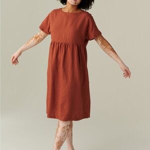 Gemma Linen Dress - Terracotta
